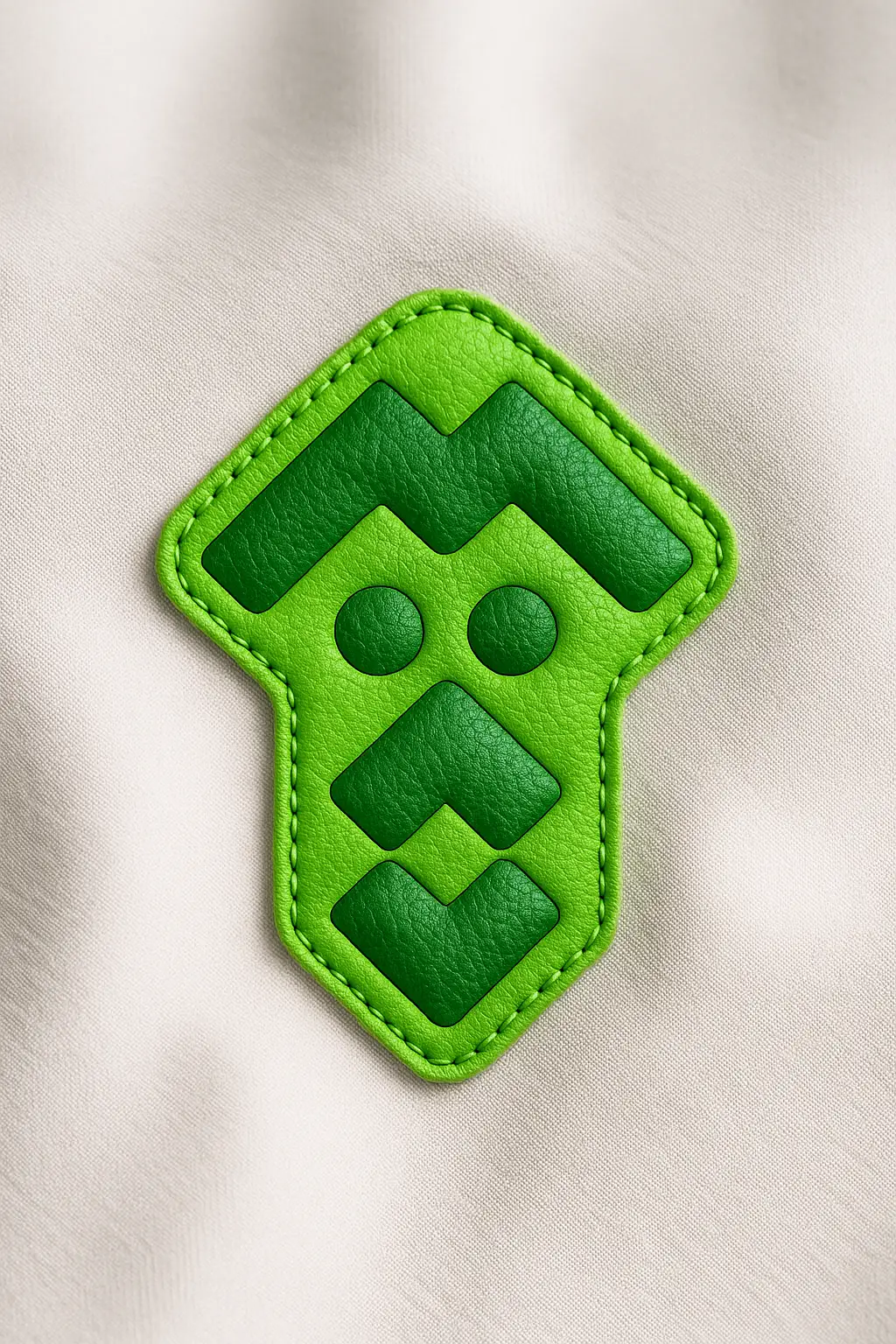 Rendu de mockup réaliste d'écusson brodé MKL sur vêtement